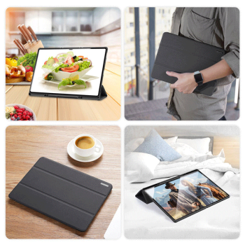 DUX DUCIS Domo Book-Cover Hülle für Samsung Galaxy Tab S8/S9 Ultra mit Smart Sleep + Ständer schwarz