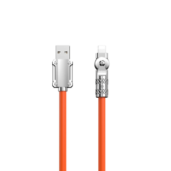 DUDAO Winkel Ladekabel/Datenkabel USB-A zu Lightning 30W 1m 180° Drehung, Orange