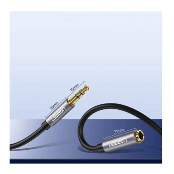 Ugreen Kabel AUX-Verlängerungskabel 3,5 mm Miniklinke 1m Silber (10592)