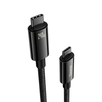 Baseus Tungsten Gold Lade-/Datenkabel USB-C zu USB-C 480 Mbit/s 240 W, schwarz 3M (CAWJ040101)