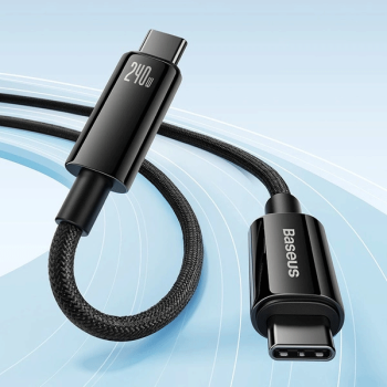 Baseus Tungsten Gold Lade-/Datenkabel USB-C zu USB-C 480 Mbit/s 240 W, schwarz 2M (CAWJ040101)