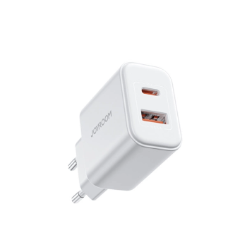 Joyroom JR-TCF05 20W USB-A + USB-C Dual Ladegerät + USB-C zu USB-C Kabel, weiss (JR-TCF05)