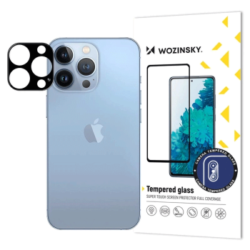 Wozinsky Full Kameraobjektiv-Schutz Kameraglas für iPhone 16 Pro Max, schwarz