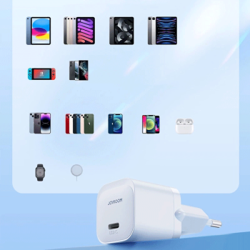 Joyroom USB-C 20W PD Mini-Ladegerät mit Ladekabel USB-C zu Lightning, weiss (JR-TCF02)