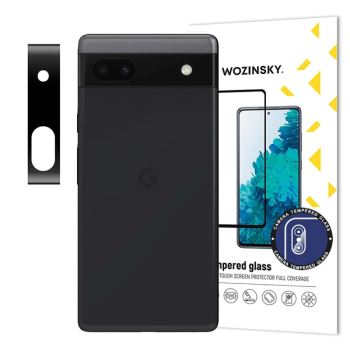 Wozinsky Full Kamera gehärtetes 9H Schutz-Glas für Google Pixel 6a, schwarz