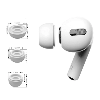 Tech-Protect Ohrstöpsel für AirPods Pro 1 / 2 in den Größen S / M / L, weiß (3 Stk.)