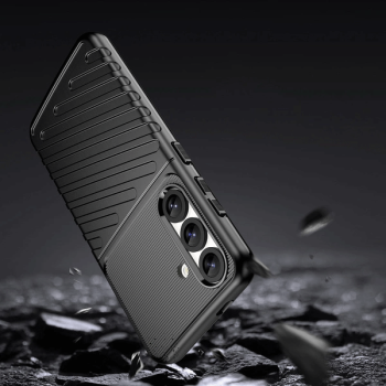 starfix Thunder Case Silikon Schutz-Hülle für Samsung Galaxy S25 PLUS (S9360), schwarz