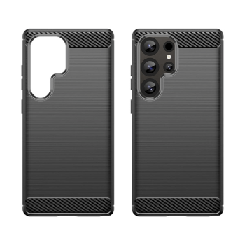 starfix Carbon Silikon Schutz-Hülle für Samsung Galaxy S25 ULTRA (S931B), schwarz