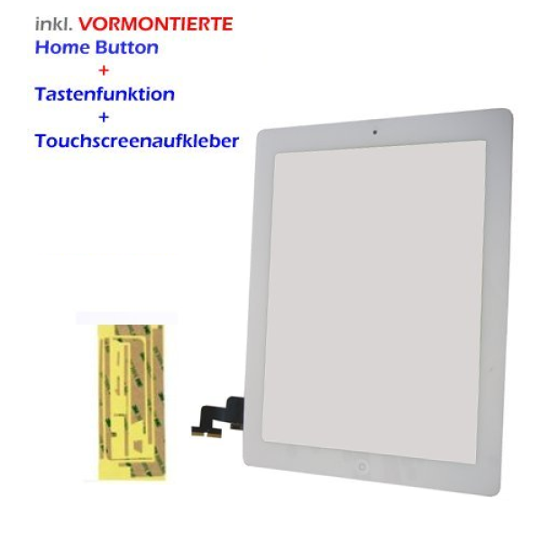 Touchscreen & Displayglas für Apple iPad 2 weiss