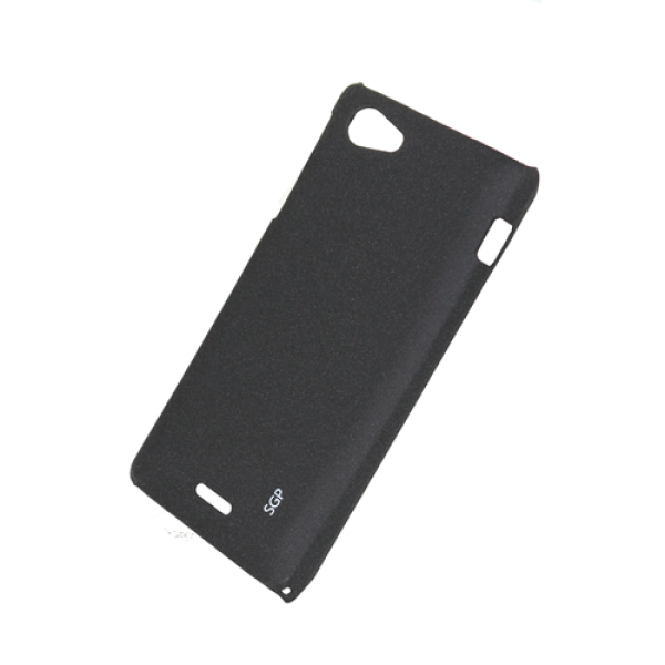 Hard Cover griffig" für Sony Xperia J ST26 schwarz