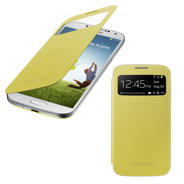 Samsung EF-CI950BYEGWW Cover S-View für Galaxy S4 gelb