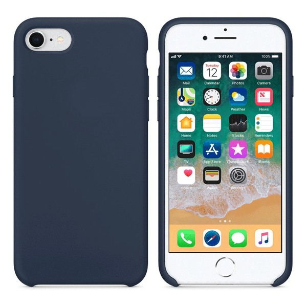 cyoo Silicon Cover für Apple iPhone 8 Plus / 7 Plus dunkelblau