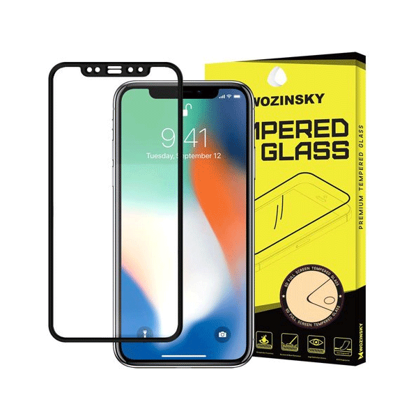 Wozinsky 3D Full-Glue Panzer Glasschutz (Case Friendly)für iPhone Xr / iPhone 11 schwarz