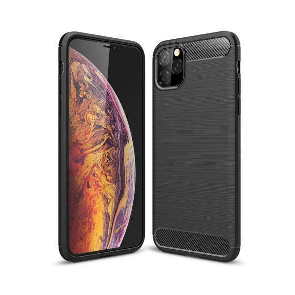 Carbon Flexibel Silikon-Hülle TPU für iPhone 11 Pro Max schwarz