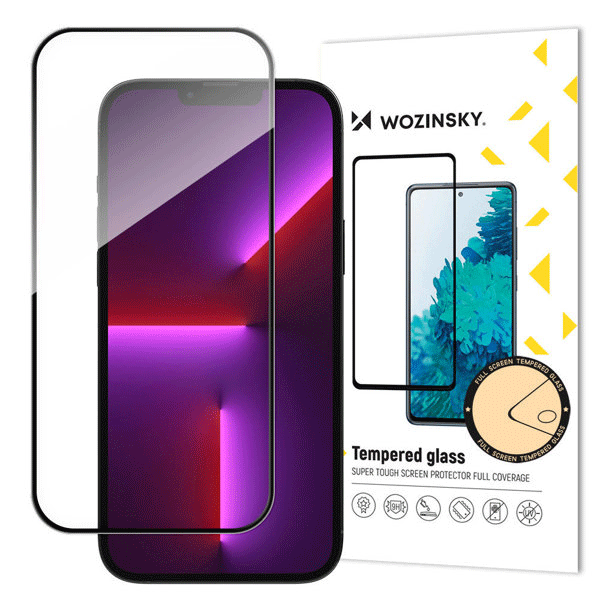 Wozinsky (Full Glue 3D) Displayschutz Panzer-Glas für iPhone 16 Pro Max, schwarz