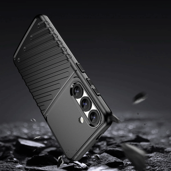 starfix Thunder Case Silikon Schutz-Hülle für Samsung Galaxy S25 (S931B), schwarz