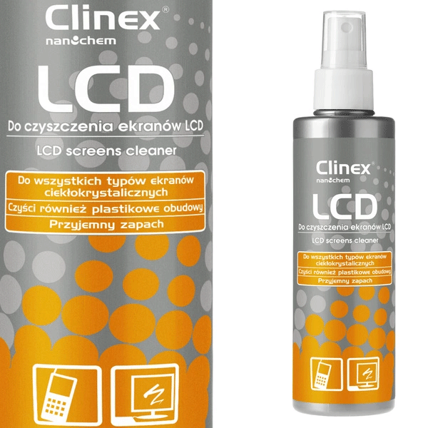 CLINEX Flüssigkeit zur Reinigung von LCD-Bildschirmen und Monitoren von Telefonen (200ML)