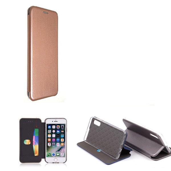 Motomo Leder Flip-Tasche für Apple iPhone 11 Pro rosegold