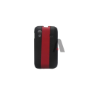 Leder Faceplate für Samsung S5830 Galaxy Ace rot/schwarz