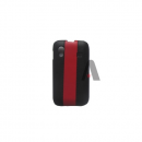 Leder Faceplate für Samsung S5830 Galaxy Ace rot/schwarz