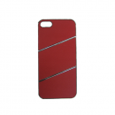 Fashion Stripes Back Cover für Apple iPhone 5 rot