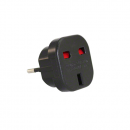 Pure² HK/UK/3-Pin auf 2-Pin/EURO Adapter Wandler mit Kindersicherung schwarz