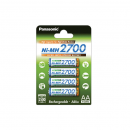 Panasonic High Capacity Mignon AA NiMH 2700mAh, Batterie 4er-Pack