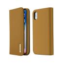 Dux Ducis Wish Series Echt Leder Flip Wallet für Apple iPhone Xs Max braun