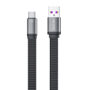 WK Design King Kong 2. Gen Flat USB zu TYPE-C - schnelles Laden-/ Datenkabel 6A 1,5m, schwarz