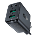 Acefast Ladegerät 2 x USB-A 18W QC 3.0, AFC, FCP schwarz (A33)