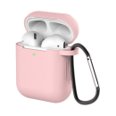 starfix Silikon-Hülle Schale für AirPods Gen. 1/2 ink. Karabinerhacken, pink