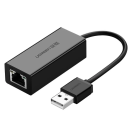 Ugreen USB-A 2.0 zu 100Mbps Ethernet Adapter (USB 2.0, RJ45 (1x), schwarz (20254)